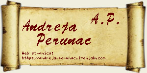 Andreja Perunac vizit kartica